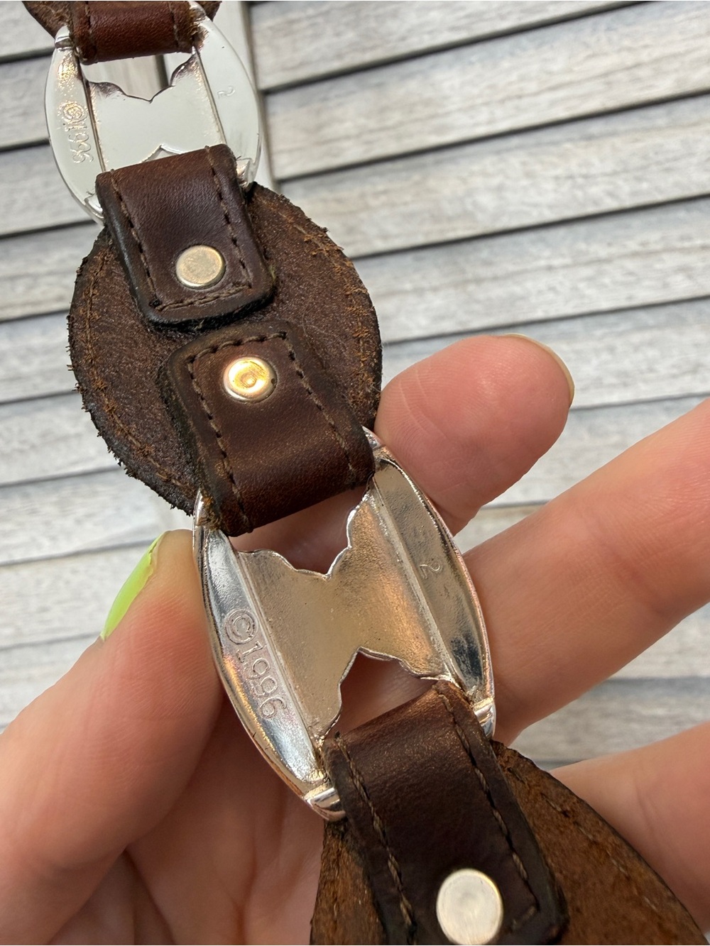 Vintage 1996 Tony Lama Genuine Leather Western Concho Belt – Size 32 - Picture 12 of 15